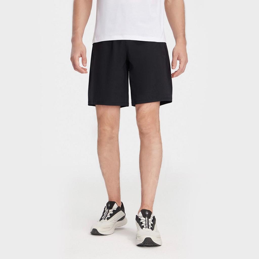 Fila A.P. Series High Elastic Solid Color Knitted Casual Shorts Men Shorts Black A11M331610A-BK