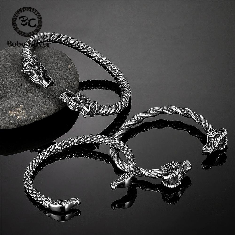 Скандинавские Демон Козел Дракон Волк Браслеты Мужские Руны Викингов Винтажные Браслеты из Нержавеющей Стали Амулет Браслет Исландские Украшения