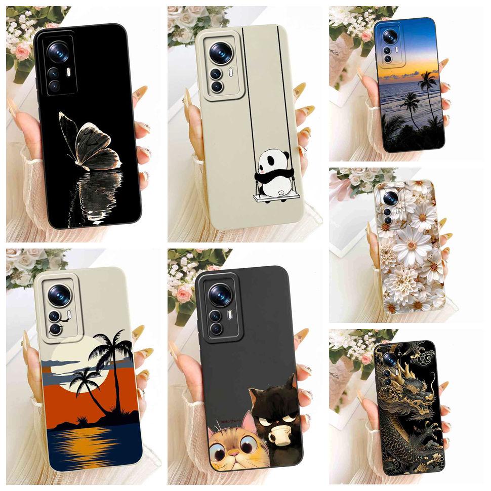 For Xiaomi Mi 12T Case 22071212AG Cute Cartoon Cat Panda Silicone Back Cover For Xiaomi Mi 12t Bumper Phone Cases Fundas