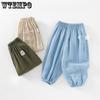 Летние тонкие брюки с кондиционером, длинные брюки от комаров для мальчиков, детские брюки, летняя одежда для девочек, детские брюки