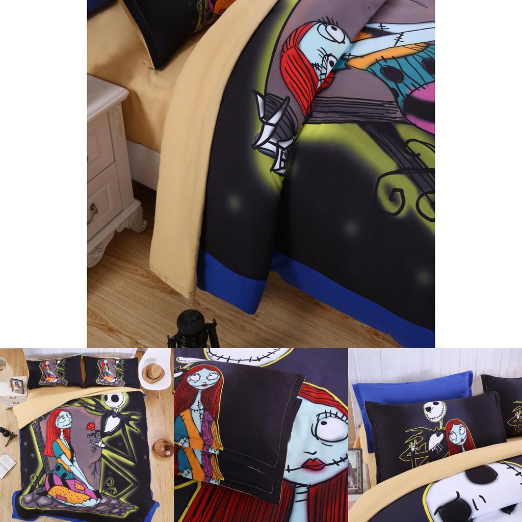 Nightmarish 3d Digital Printed Bedding Set With Character Motifs For European Home Decor