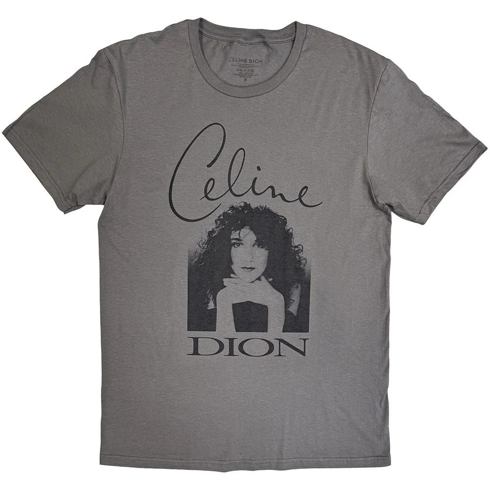 Celine Dion T-Shirt: Celine Photo (Grey) OFFICIAL NEW