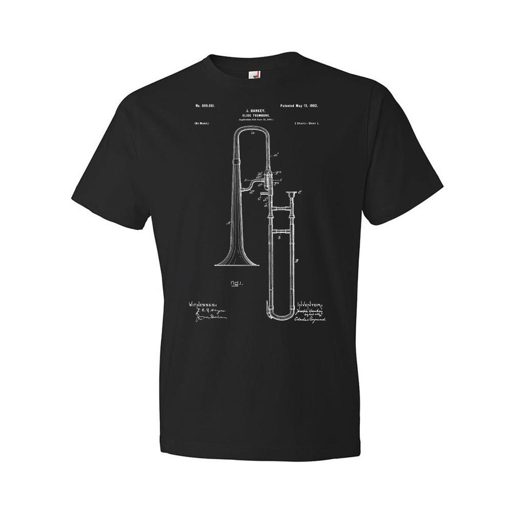 Slide Trombone Patent Shirt Musician Gifts Teacher Gifts Music T Shirts