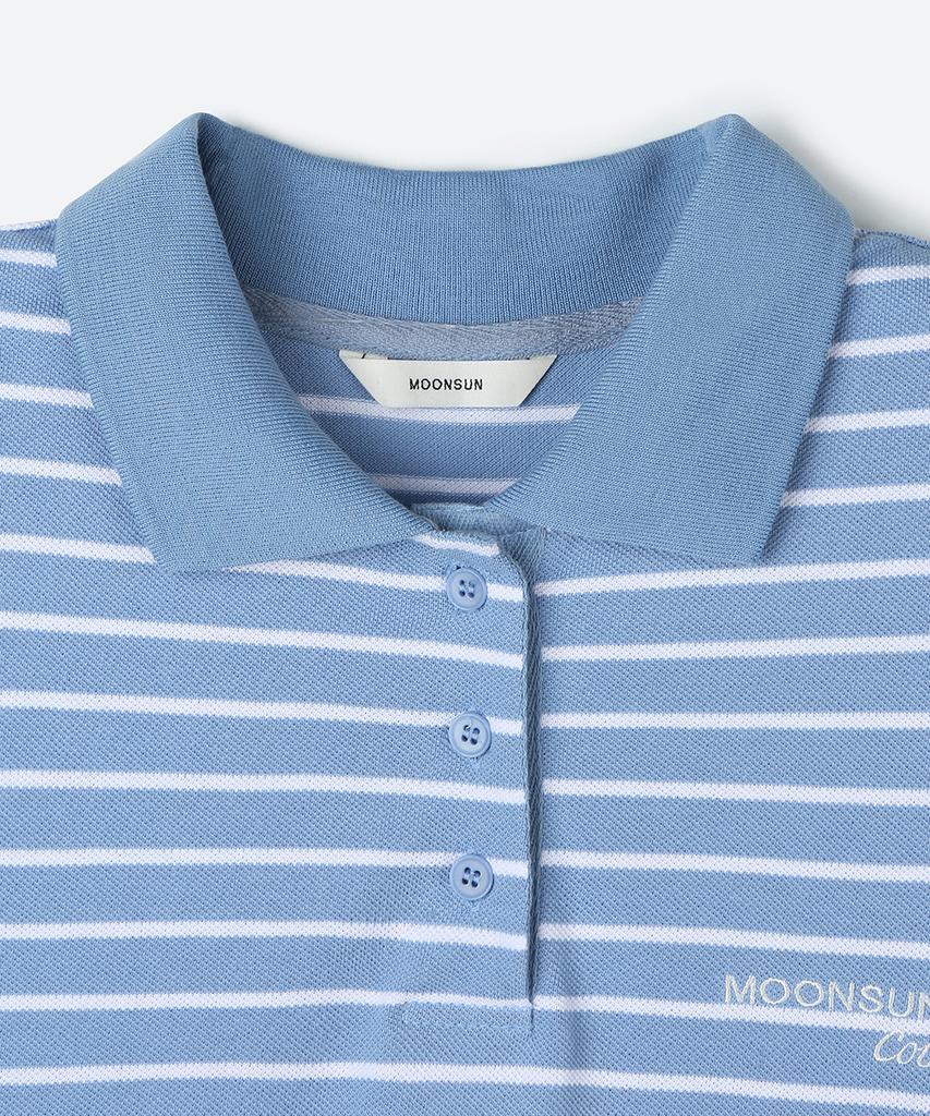 MOONSUN 01 M.C Unisex, Stripe Pk Shirt / Sky