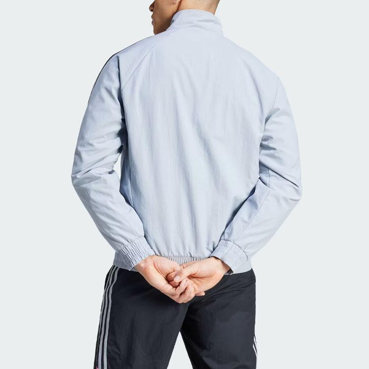 adidas Вязаный спортивный топ Juventus Ретро Спортивные куртки с воротником-стойкой Мужские Halo Silver IM9865