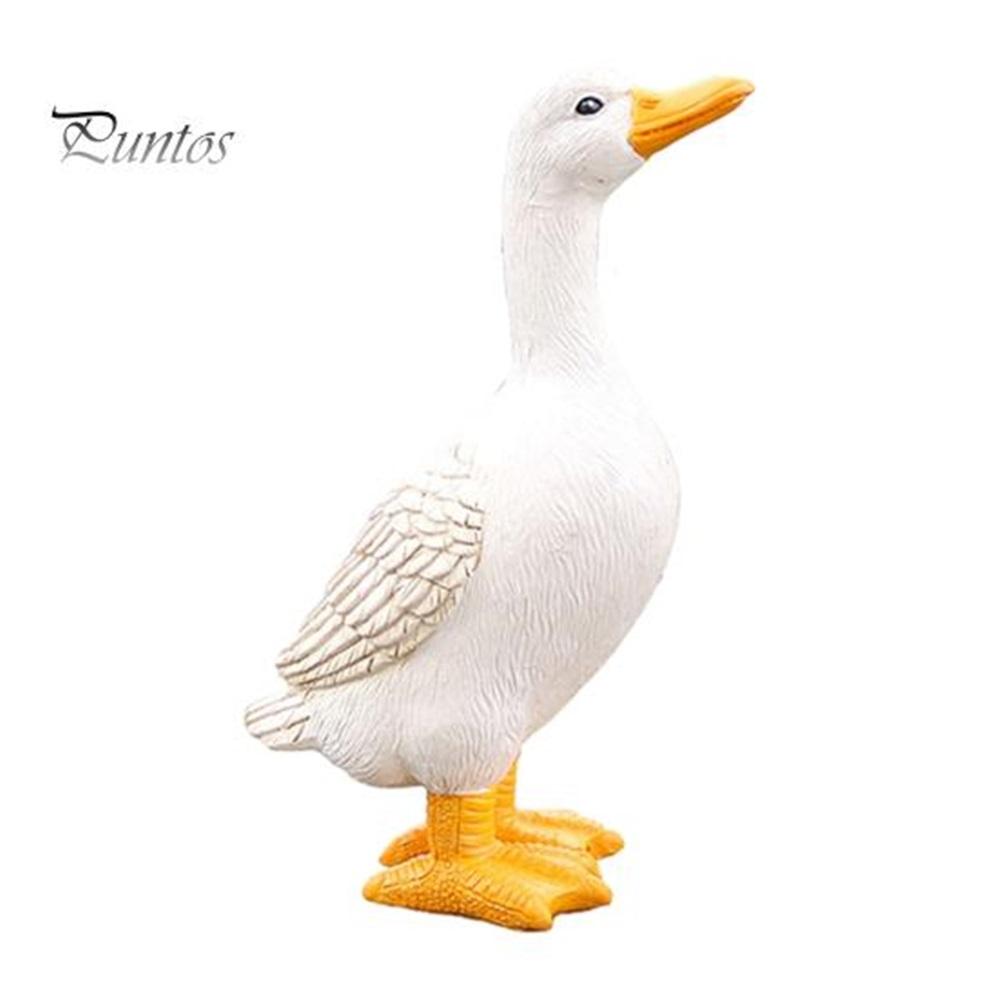 Статуя утки, высокая имитация, универсальная смола, художественное ремесло, модель утки для питьевой воды, садовые принадлежности