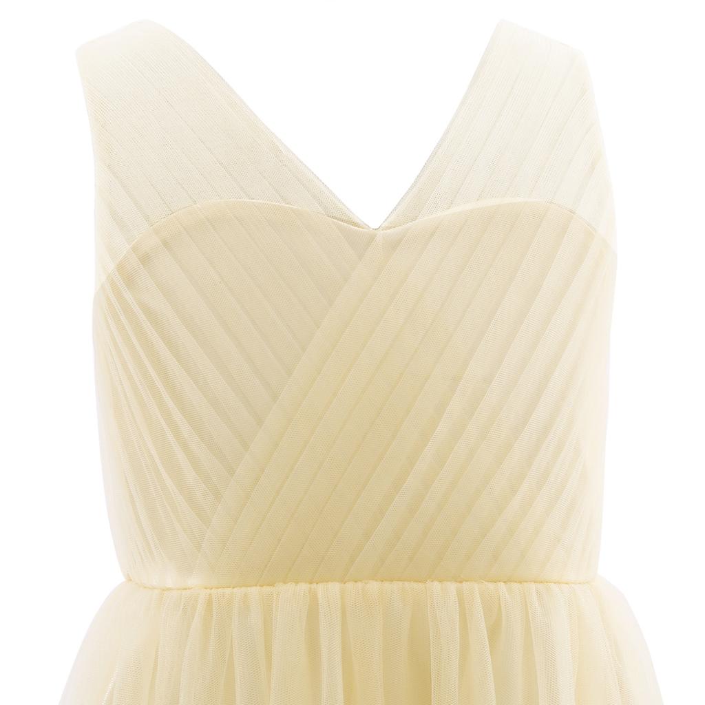 Платье для девочек в сетку с вырезом сзади, платье с цветочным узором для девочек, пышное платье принцессы на свадьбу, подружку невесты, день рождения