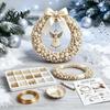 Custom Holiday Wall Hanging DIY Christmas Pearl Wreath Kit, Handmade Beaded Door Decor, Decoration Elegant Craft Project for Home Creative Gift