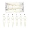 6pcs/Box DIY Crafts Painted Christmas Tree Ornament Plastic Plastic Cone Ornaments  New Year Decor