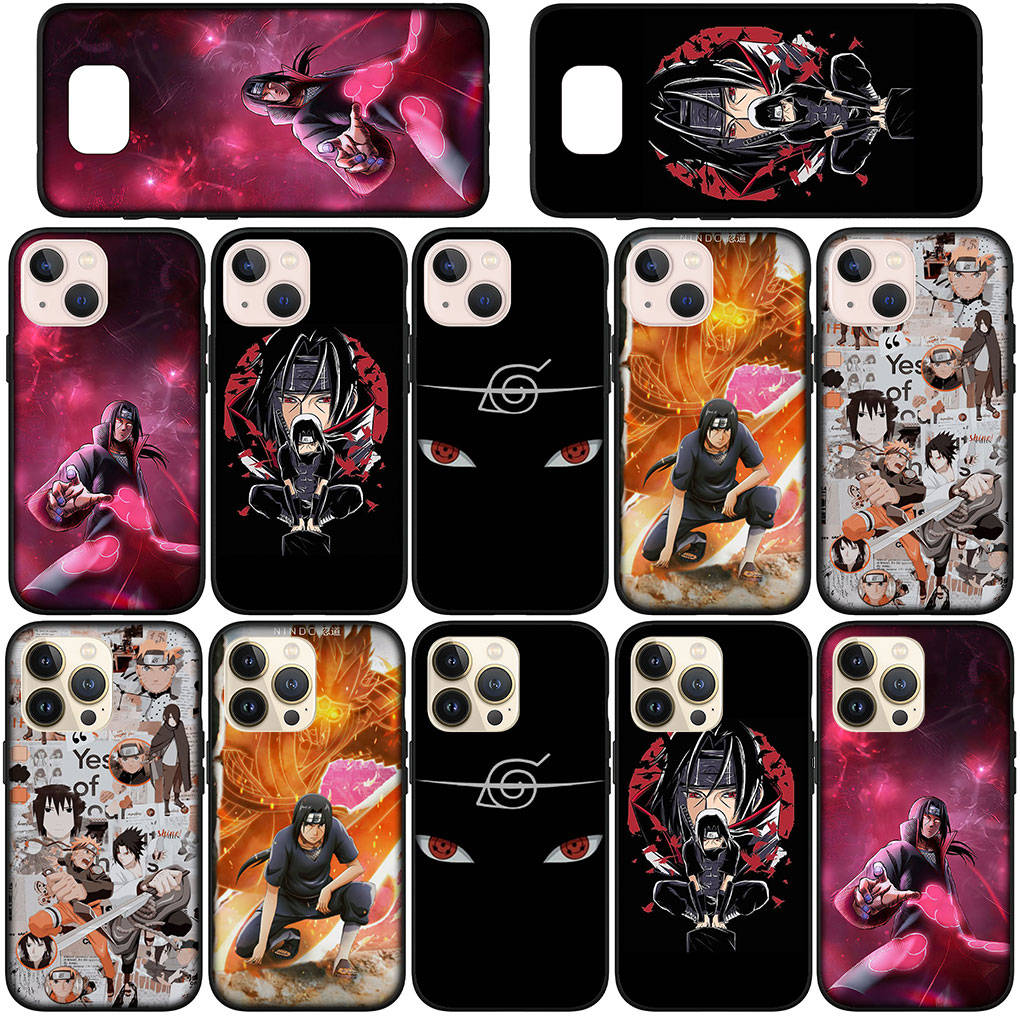 Чехол для Samsung Galaxy S25 S24 S23 iPhone 16 15 Xiaomi Redmi Note 14 13 12 16E X 11 Pro Max XR OPPO Moto Huawei Акацуки Итачи Учиха Саске Наруто
