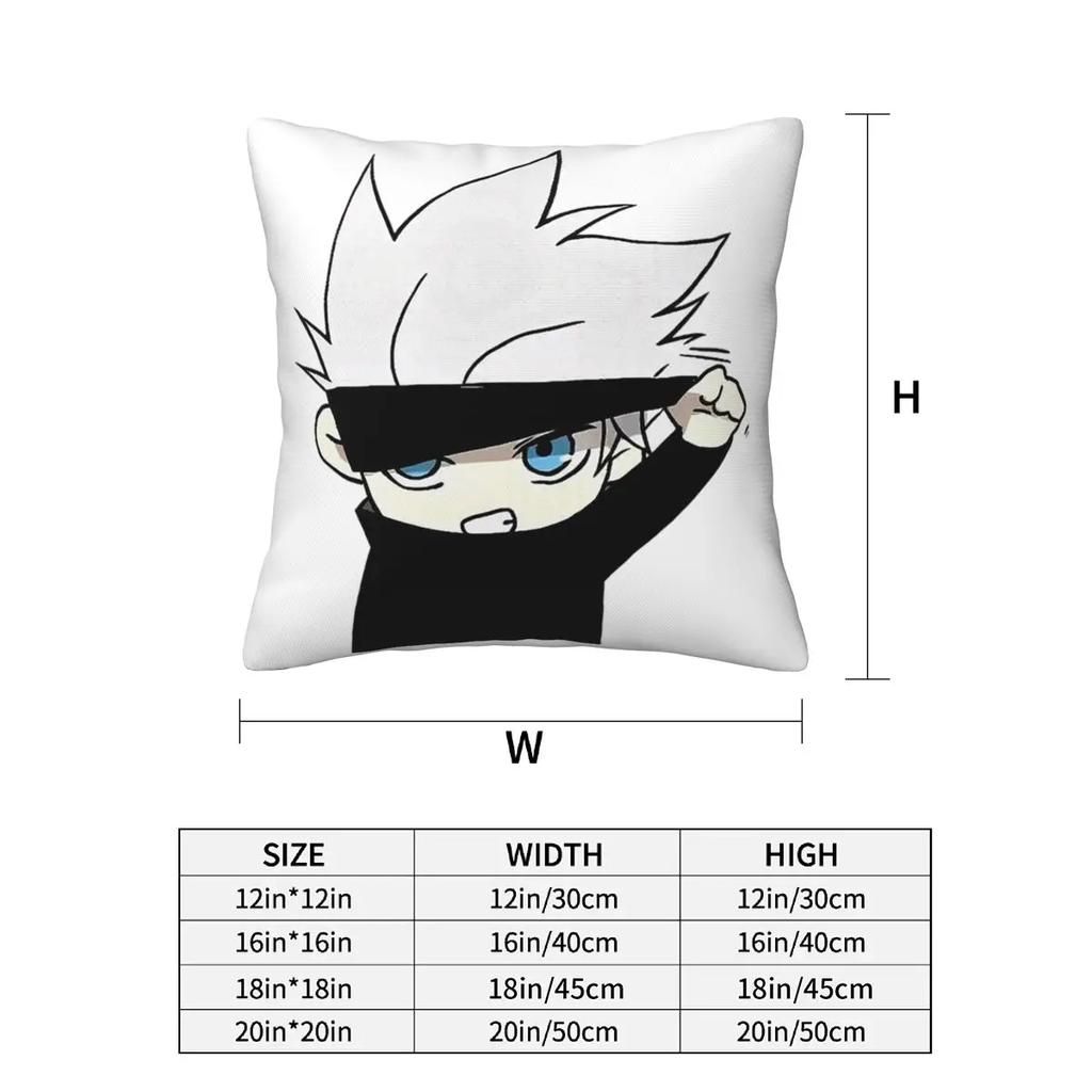 Gojo Manga Kawaii Japanese Anime 2 Pcs Square Pillowcase Pillow Cover Cushion Decor Comfort Throw Pillow For Home Car