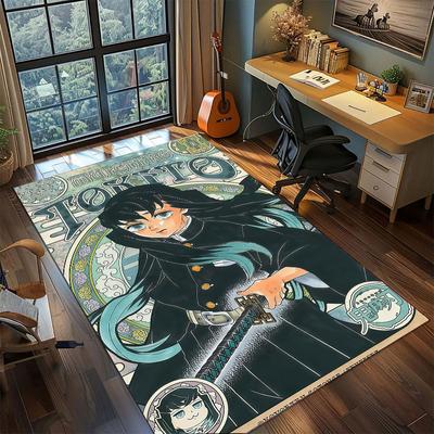 Demon Slayer Tanjiro Carpet for Living Room Bedroom Home Decor Cool Movie Mat Play Floor Mat