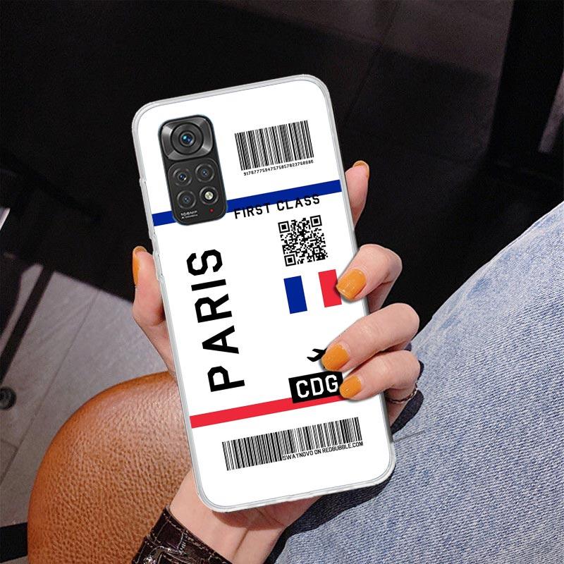 Travel Ticket Label Phnoe Case for Phnoe Case for Xiaomi Redmi Note 15 14 14S 13 Pro Plus 12 12S 11S 11E 10S 10 11T 5G Unique Co