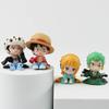 Аниме Персонаж One Piece Луффи Декоративная Игрушка для Спальни Мальчиков и Девочек Каваи ПВХ Материал Креативная Модель Кукла Мультяшный Подарок