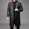 Winter New One Clothes Three Wear Leather Jacket Men Nano Mink Take-off Liner Long Knee Thickened Leather Jacket Men