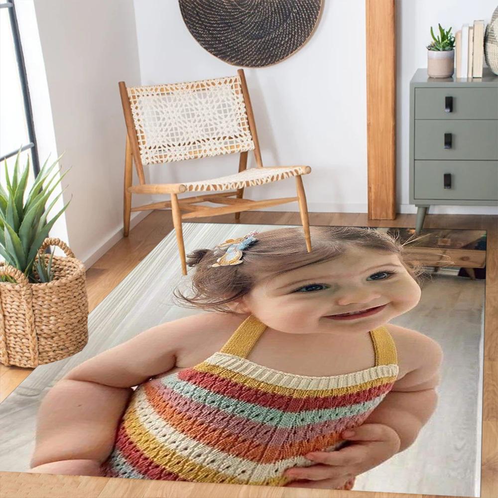 Customize Photos Customizable photos Area Rug Suitable for Playrooms Study room Entryway Dining Room Anti-slip Rug Decorate Offices