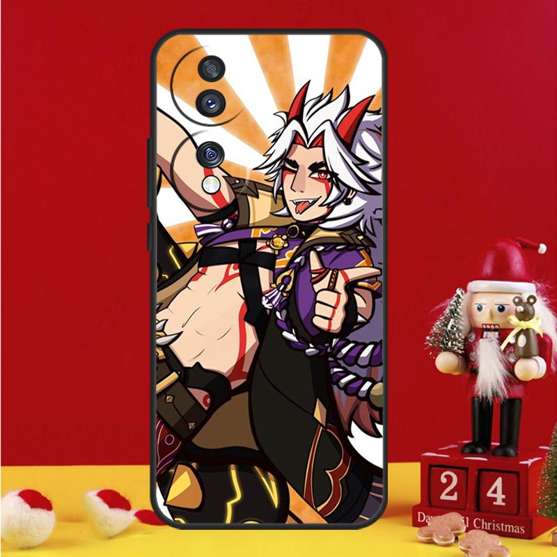 Чехол Genshin Impact Аратаки Итто для Honor Magic 5 6 7 8 Pro Honor 200 400 50 70 90 Lite X8b X8c X9a X9b X9c Win RT Чехол