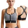 Women Sport Bras Plus Size Crisscross Shockproof Front Zipper Wireless Underwear Run Vest for Female Yoga Sport Bra Intimates Fitness Bralette