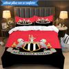 3PCS United Crest Printed Soft Bedding Set,Including 1pc Duvet Cover And 2pcs Pillowcases Perfect for Bedroom, Dormitory, Fan gift