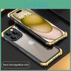 Armor For Metal Case Luxury Iphone 15 Pro Max Case Shockproof Glass Protection Back Cover For Iphone 15 14 13 11 Pro Max Xr Xs Max