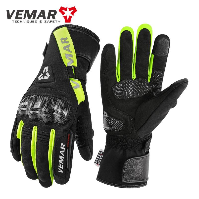 Mens Winter Motorcycle Gloves Windproof Waterproof Warm Touchscreen Anti-Slip Riding Gear Bikers