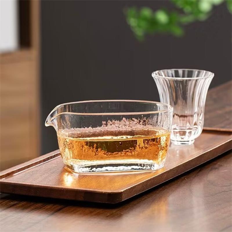 120ML Square Tea Ceremony Kungfu Tea Cup Fair Cup Tea Dispenser Heat resistant Chahai Tea Set Accessories