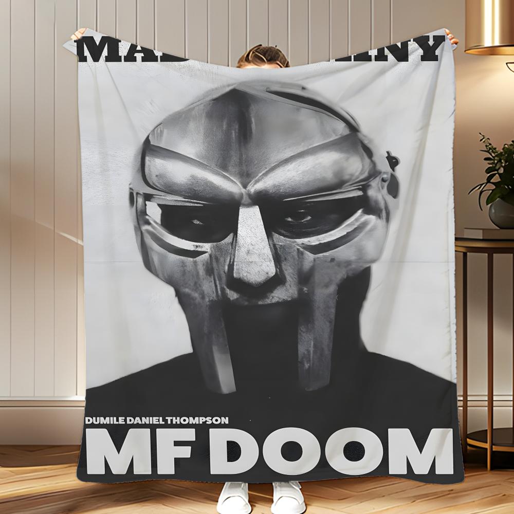 Хип-хоп артист MF DOOM Мягкий коралловый флисовый плед 310 г/м² Пушистый теплый плед для дивана кровати дивана декора спальни