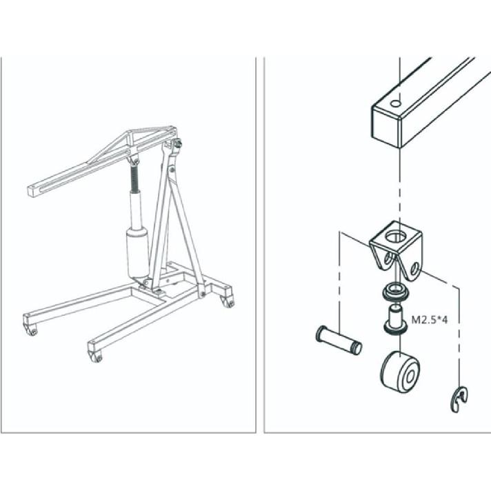 Simulation Engine Hoist, Electric RC Model Car Crane Jack Universal for 1/8 1/10 Scale Remote Control Vehicles - Black