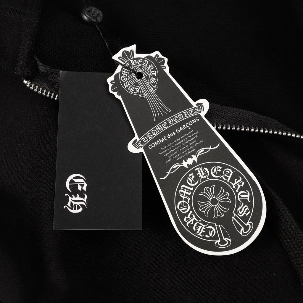 854 CHROME HEARTS Осень-Зима 2025 Новая Толстовка с капюшоном на молнии с логотипом классического стиля большого размера, Подходит для парной носки