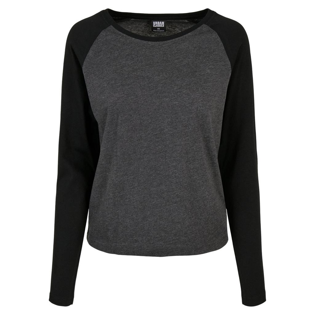 Urban Classics Womens/Ladies Contrast Raglan Long-Sleeved T-Shirt