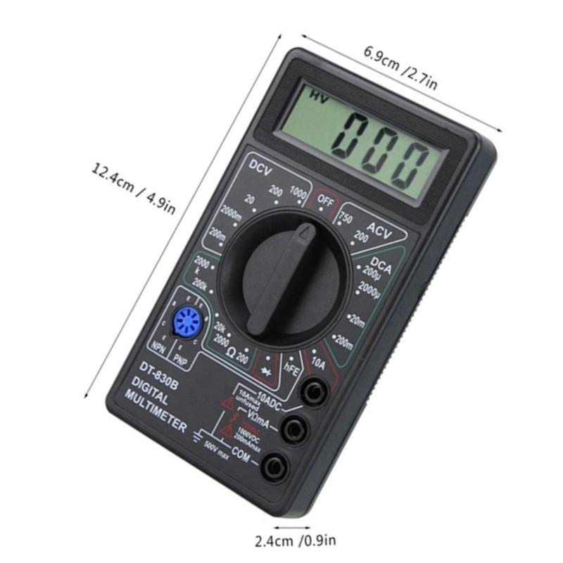 A34R DT830B Digital Multimeter 1999 Count Display Voltage And Current Meter High Precision Electric Circuit Tester Compact Desig