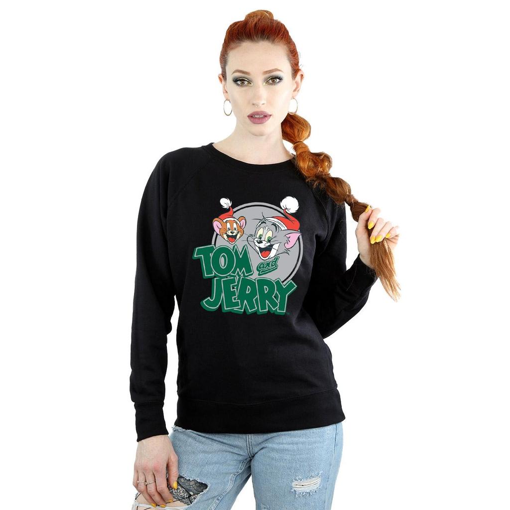 Tom and Jerry Женский/женский свитшот с рождественскими поздравлениями