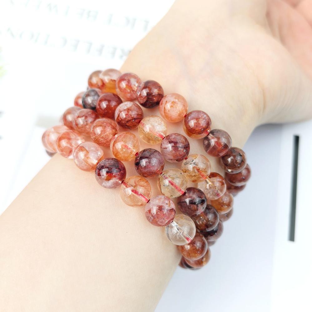 Natural Stone Beads 8mm Red Fire Quartz for DIY Bracelet Jewelry Crystal Fashion Accessories