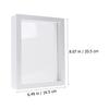 White Dried Flower Leaf Specimen Frame 5 Inch Double Glass Photo Display Desktop Decor