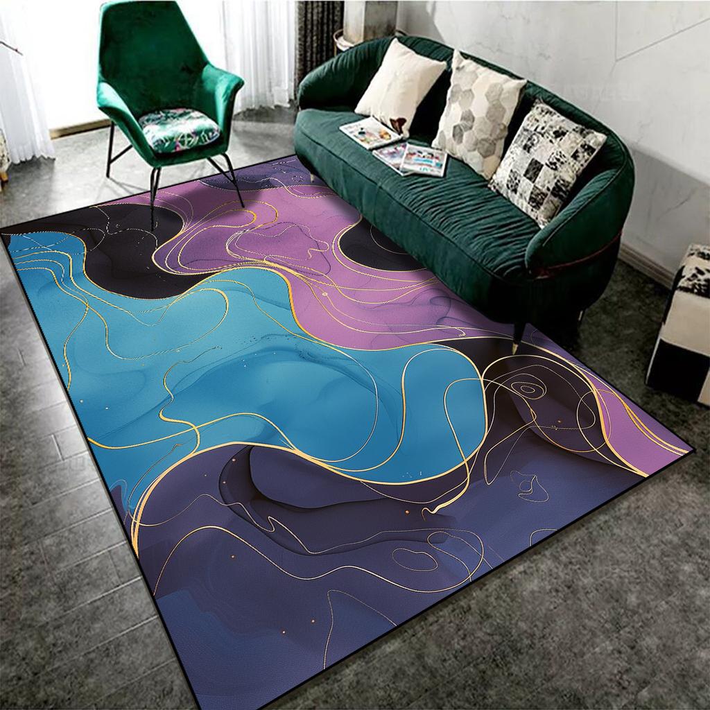 Nordic Abstract Living Room Carpet Decoration Home Large Area Easy Clean Sofa Area Floor Mat Bedroom Study Lounge Anti-slip Rugs