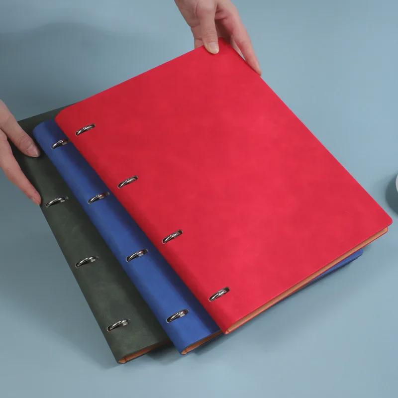 New Style A4 Loose-Leaf Notepad: Elegant, Simple, Detachable Ring for Business or Office Meetings