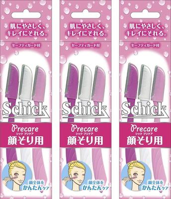 Schick L Одноразовые Одноразовые Бритвы для Лица x 3 штуки с защитным кожухом Бритва Лицо (3 куска) Женский