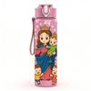 1PC Virgin Mary With Children Print 750ml Color Plastic Sports Water Bottle Leakproof Flip Straw Lid Suitable for Sports Office Home Use