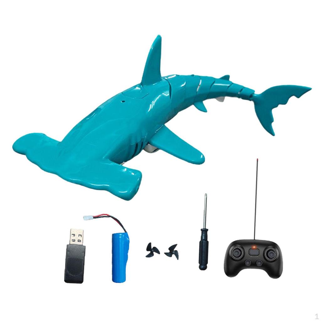 Игрушка-акула на радиоуправлении RC, для ныряния, практичная, водонепроницаемая, для мальчиков и девочек, реалистичная