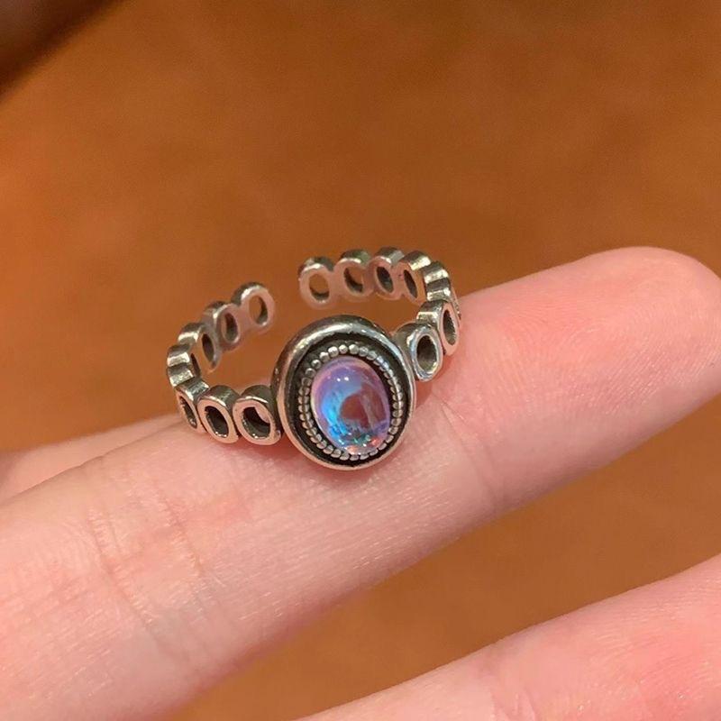 Винтажные Y2k Готические Красные Хрустальные Кресты Геометрическая Эстетика Открытые Кольца Для Женщин Панк Ювелирные Аксессуары