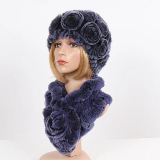 Новые женские зимние наборы шапка и шарф из натурального теплого меха кролика рекс, вязаные шапки и шарфы из натурального меха, муфта