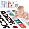 Babys Black and White High Contrast Flash Cards Visual Stimulation Card Montessori Toys Learning Educational Toys for Baby Gifts