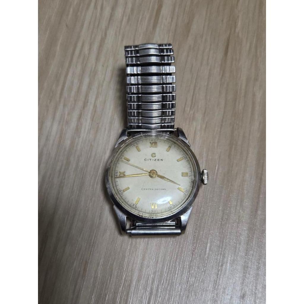 Used Working CITIZEN Center Second C-Mark Men's Watch Body Manual Wind
