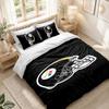 Bedding Set 1 Duvet Cover 2 Pillowcases Pittsburgh Steelers Print Bedroom Home Decoration