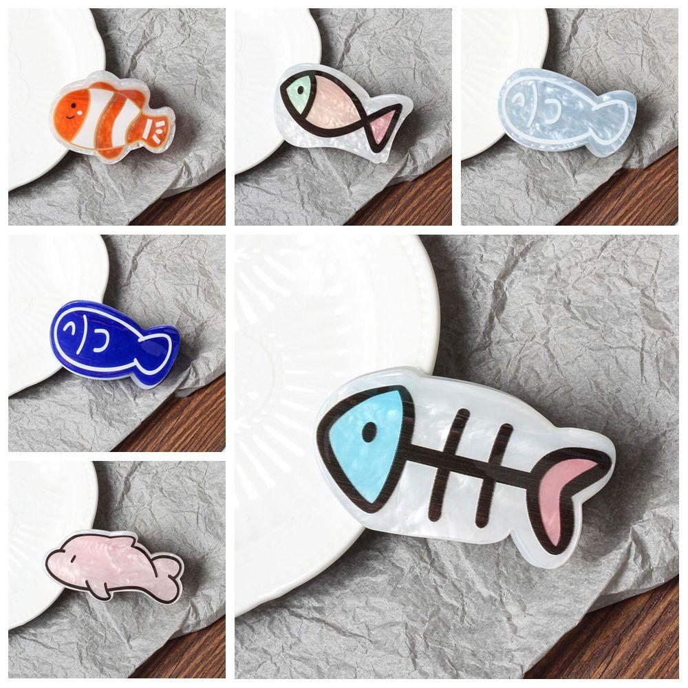Clown Fish Cute Fish Hair Grab Dolphin Acrylic Shark Clip Sweet Cartoon Hair Claw Girls