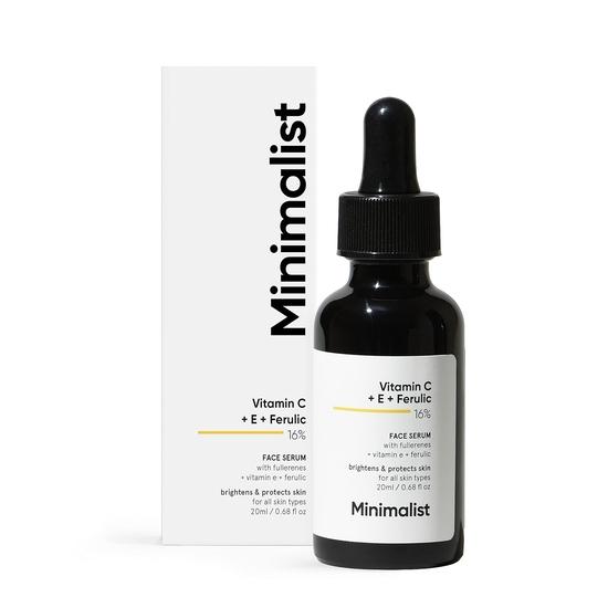 Minimalist 16% Vitamin C Face Serum (Advanced) With Vit E, & Ferulic Acid | Advanced Brightening Formula With Power of Vit C & E| 20ml