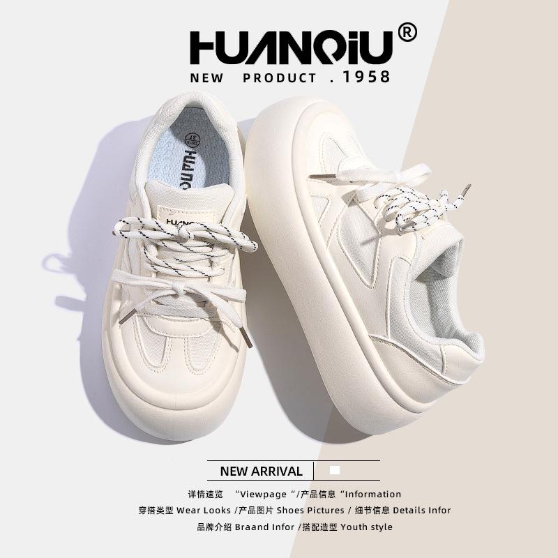 Global Platform White Shoes Women's Spring ZHQ5915 New Popular Versatile and Lightweight Student Shoes Women's Board Shoes