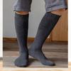 Зимние мужские носки до колена из шерсти, сохраняющие тепло дольше, компрессионные чулки, зимние махровые носки, хлопковые утолщенные носки до икры, подарок