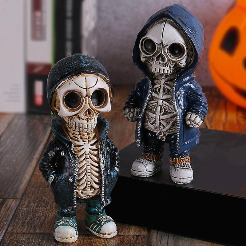 New Halloween Skull Ornaments Fashion Creative Ornaments Halloween Atmosphere Scene Layout Props.