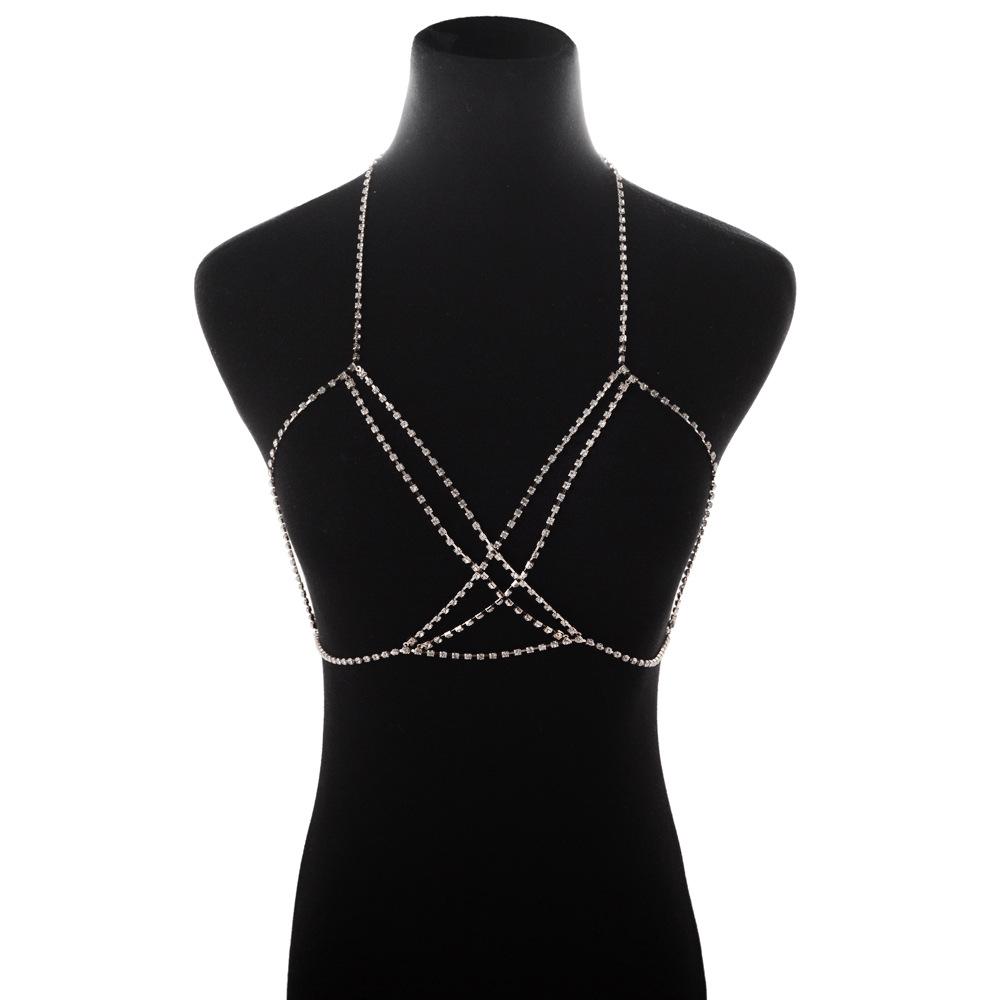Adjustable Size Fine Fashion Jewelry Crystal Sexy Luxury Rhinestone Body Chain Women Underwear Womens Erotic Lingeries